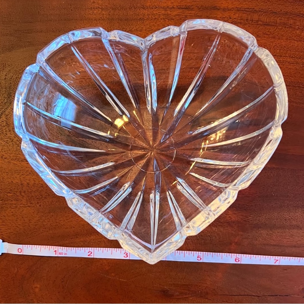 Mikasa crystal heart bowl.